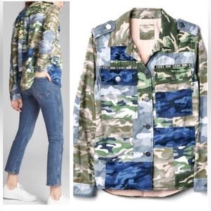 Gap Patchwork Camo Jacket, Size Small